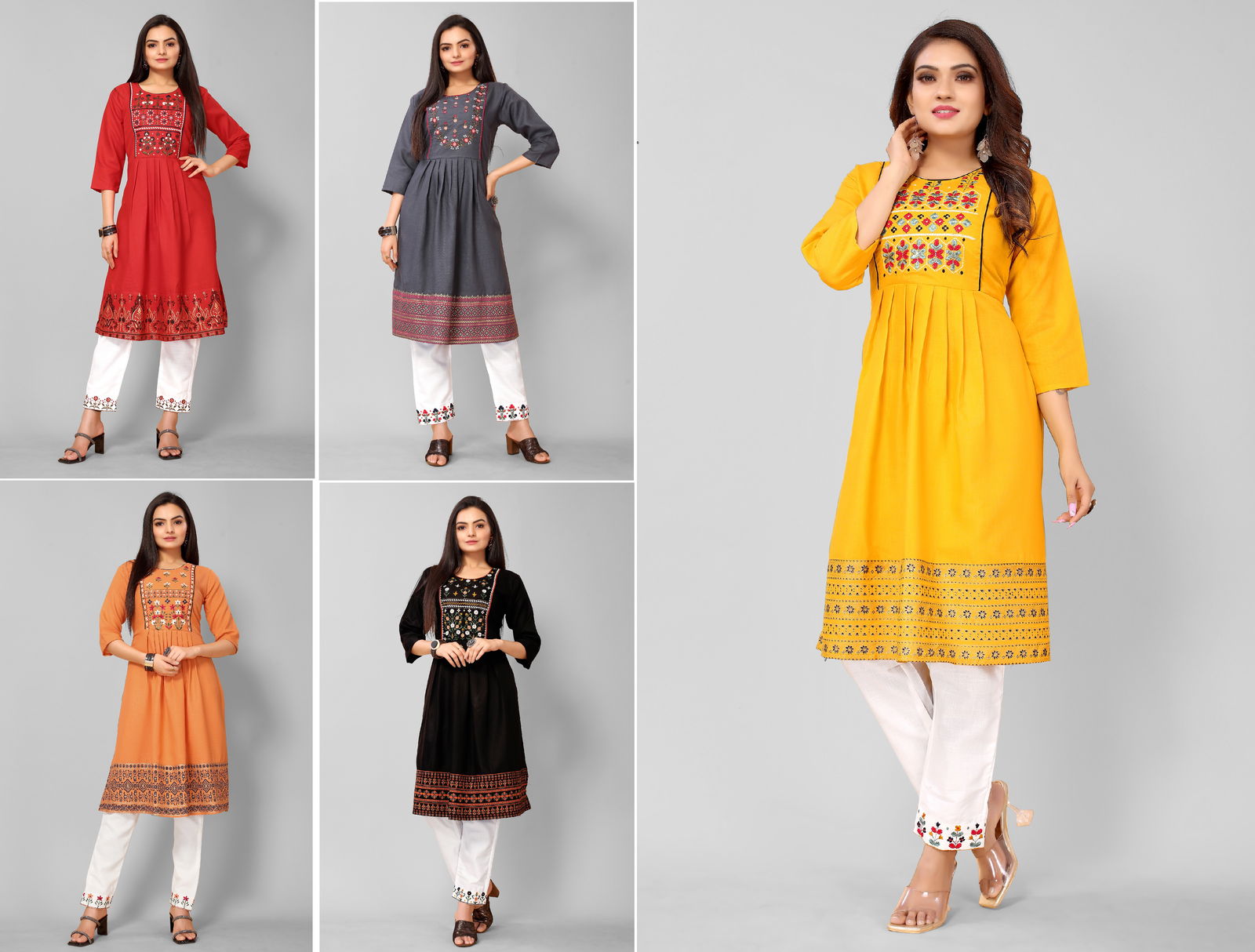 Neha 43535 Casual Cotton Kurti With Bottom Collection
